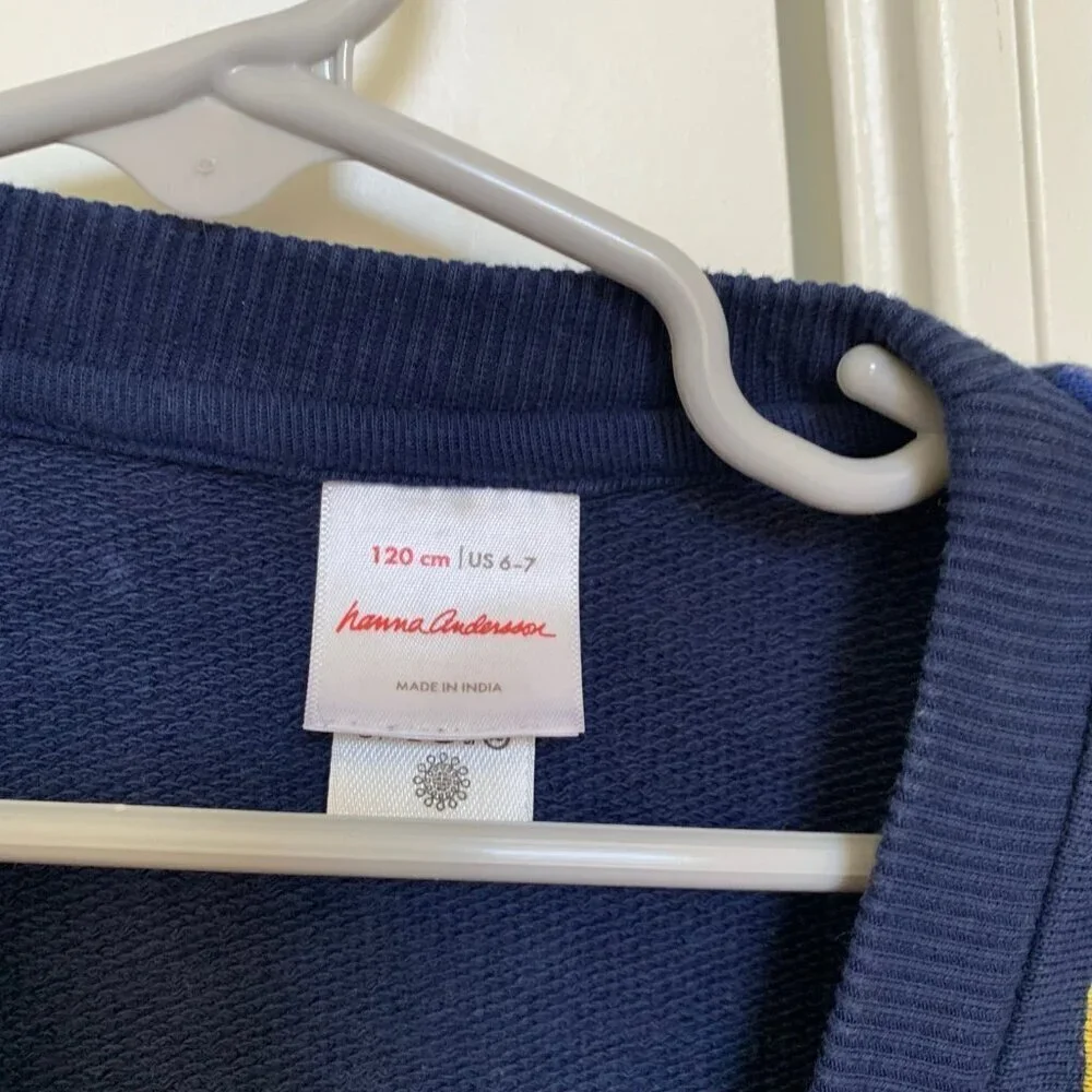 Hanna Andersson Girl Sweatshirt dress 6-7 years